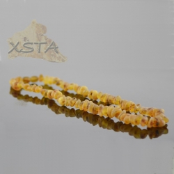 Amber natural necklace raw beads